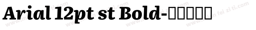 Arial 12pt st Bold字体转换